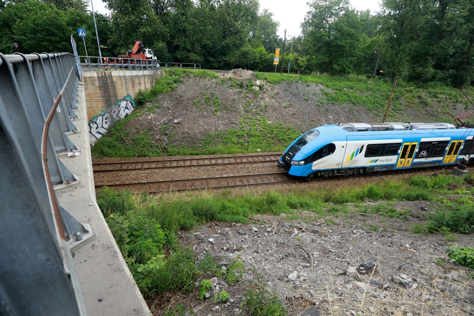 W poniedziałek 16 czerwca PKP PLK zamknęły kolejny wiadukt w Katowicach, tym razem przy ul. Dobrego Urobku