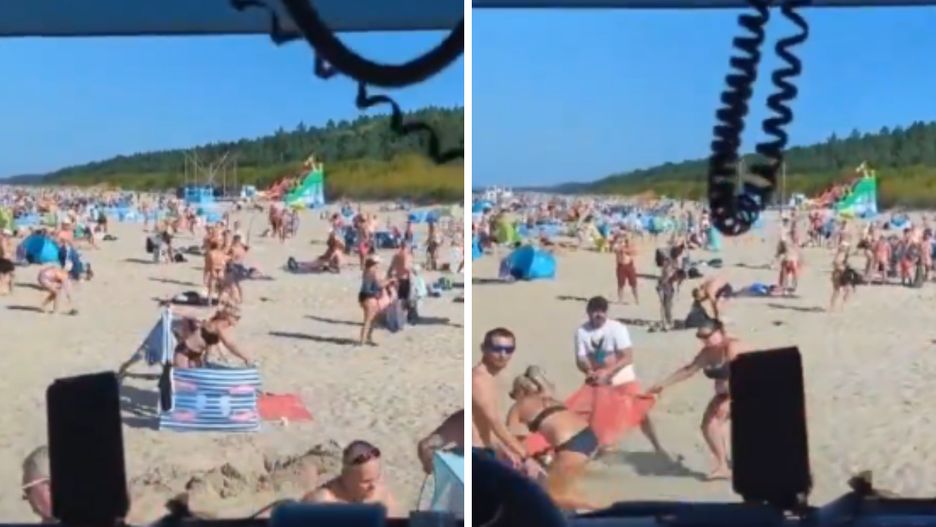Nagranie z plaży. Straż przeganiała ludzi