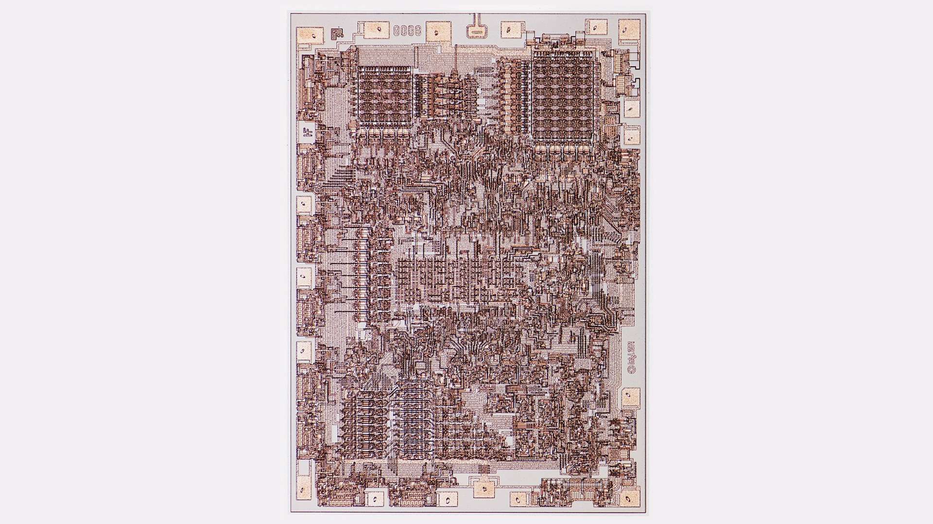 Schemat układu Intel 8008.