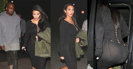 Kim BEZ MAJTEK na randce z Kanye (ZDJĘCIA)