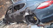 Pożar zaparkowanego Porsche Panamera na Woli. Pojazd spłonął doszczętnie