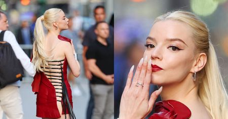 Anya Taylor-Joy paraduje po Nowym Jorku w sukience z gigantycznym rozcięciem na plecach. Ikona mody? (ZDJĘCIA)