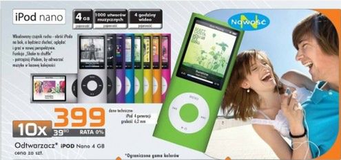 iPod Nano 4G 4GB za 399 zł 1