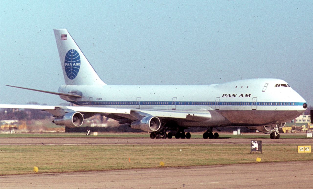 A Boeing 747 of the American airline Pan Am, which collided with a KLM aircraft in Tenerife