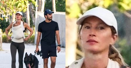 44-letnia Gisele Bundchen zauważona na spacerze z młodszym o 9 lat partnerem i ich nowo narodzonym dzieckiem