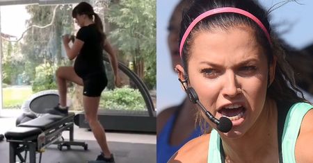 Anna Lewandowska prezentuje cały szereg ćwiczeń dla kobiet w ciąży. Fanki alarmują: "Nie daj Boże jakaś dziewczyna poleci na brzuch. PRZERAŻAJĄCE"