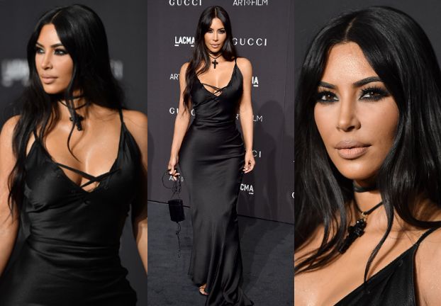 Kim Kardashian chwali się nienaturalnie wąską talią w sukni Gucci