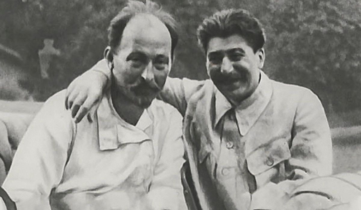 Polak Feliks Dzierżyński i Gruzin Józef Stalin 
