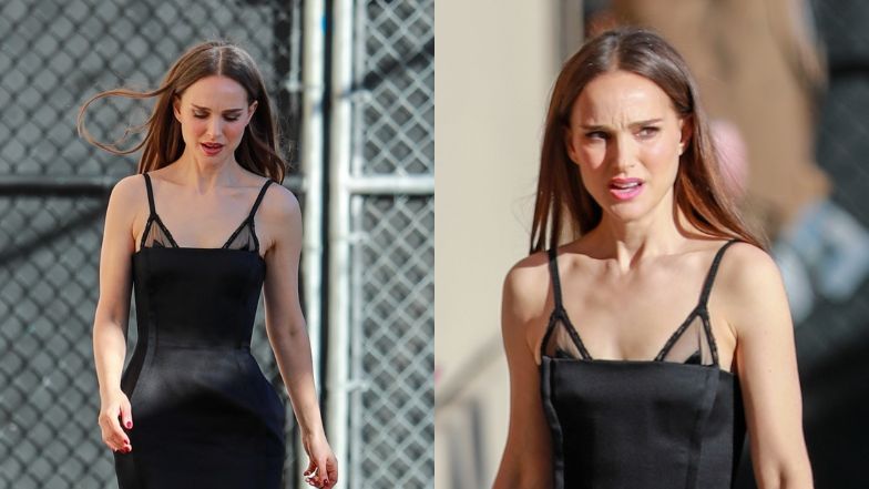 Natalie Portman w czarnej mini. Na jej palcu zabrakło obrączki