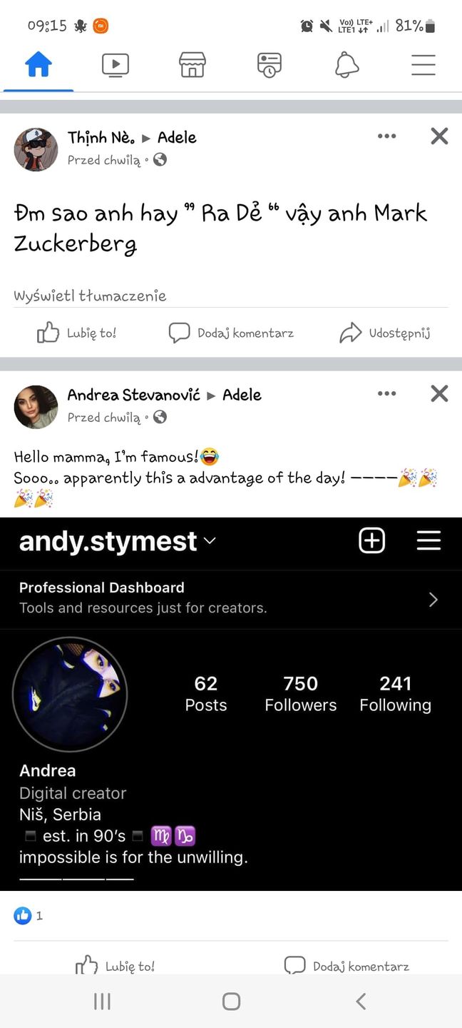 Awaria na Facebooku. Screeny dziwnych postów