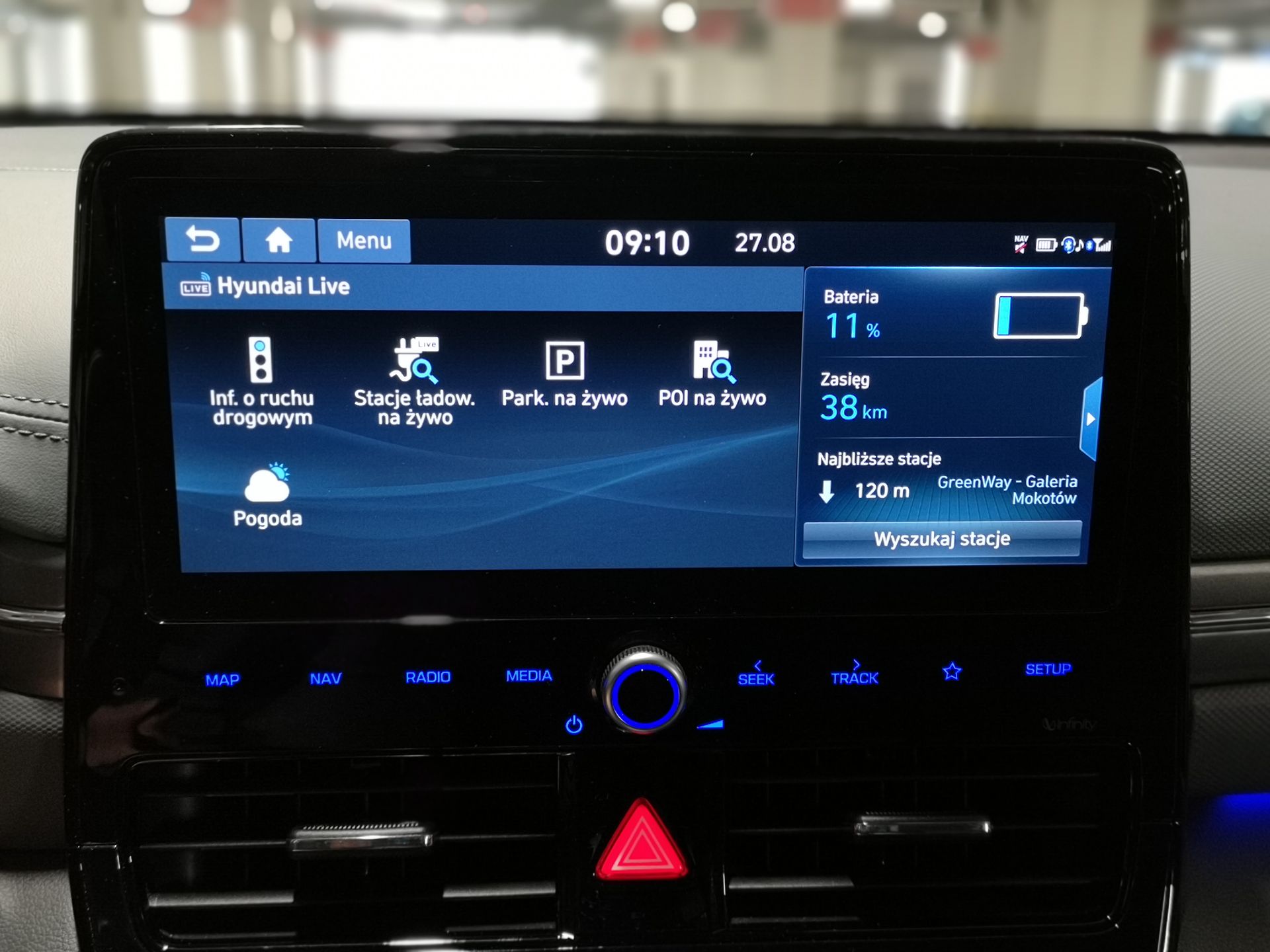 Hyundai Ioniq Electric: System zarządzania energią i audio Infinity 13