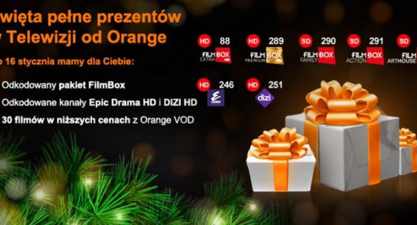 Platforma Orange odkodowała 7 kanałów filmowo-serialowych na święta