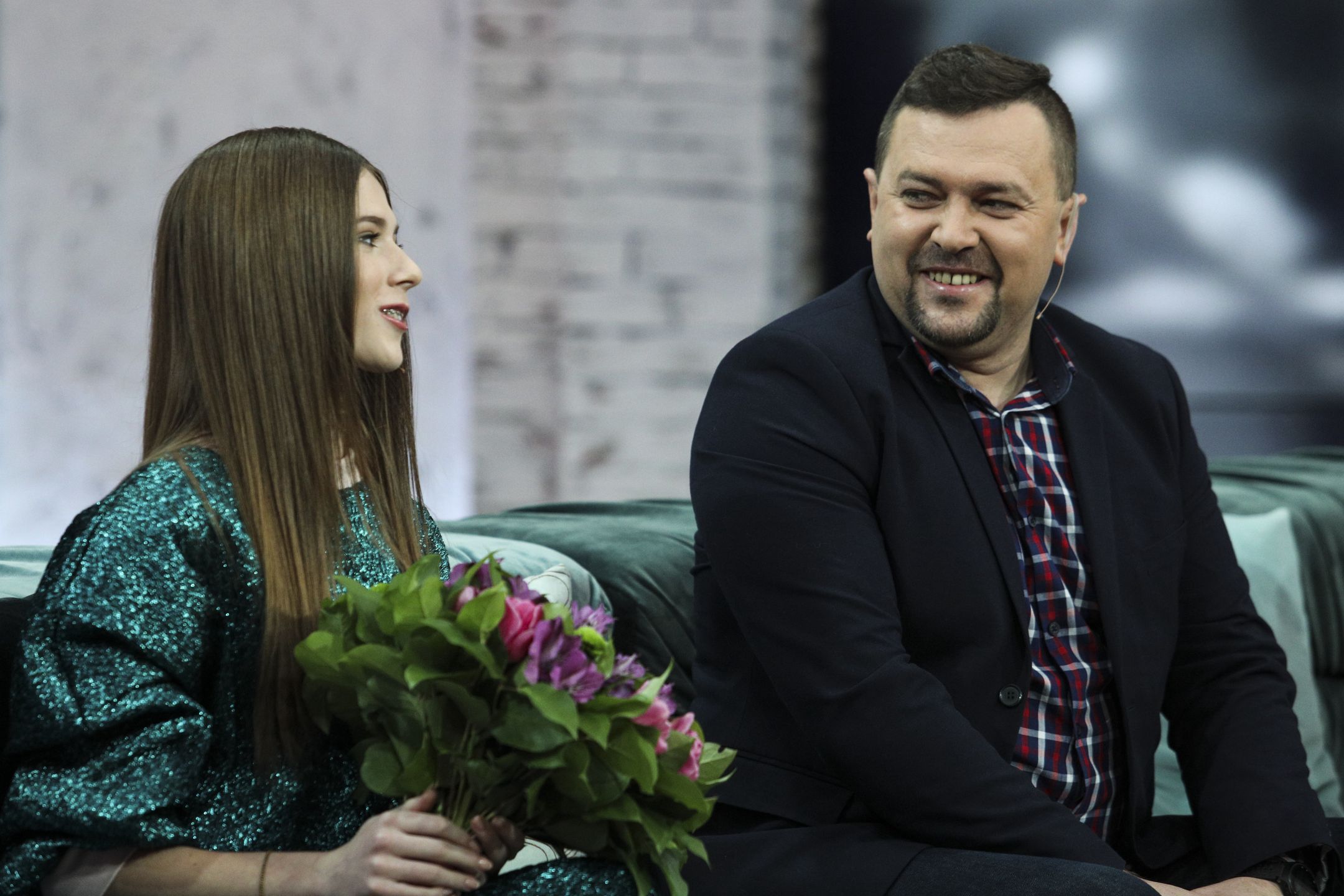 Roksana Węgiel z tatą
