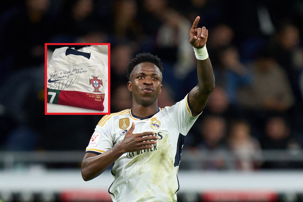 Vinicius unveils gift from Cristiano Ronaldo