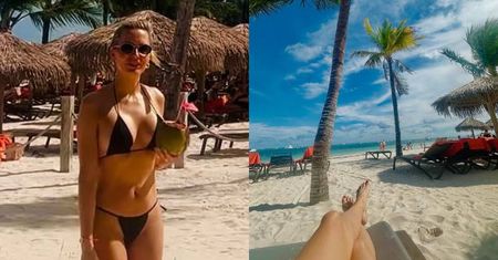 Odziana w czarne bikini Agnieszka Hyży smaży się w tropikach u boku Grzegorza. Tacy to pożyją?