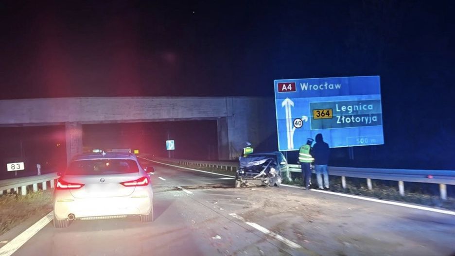 Zdarzenie na autostradzie A4