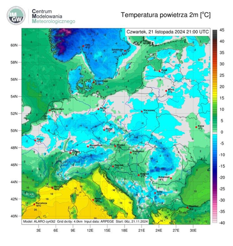 Prognoza pogody na czwartek wieczór