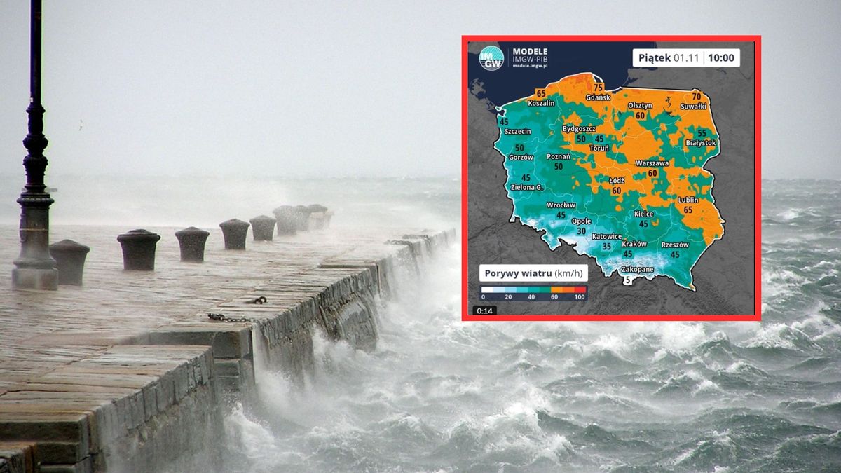 Silne porywy wiatru. IMGW ostrzega