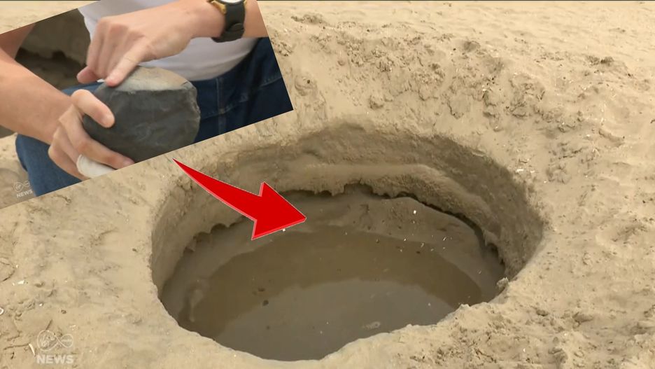 Odkrył kosmiczną dziurę na plaży