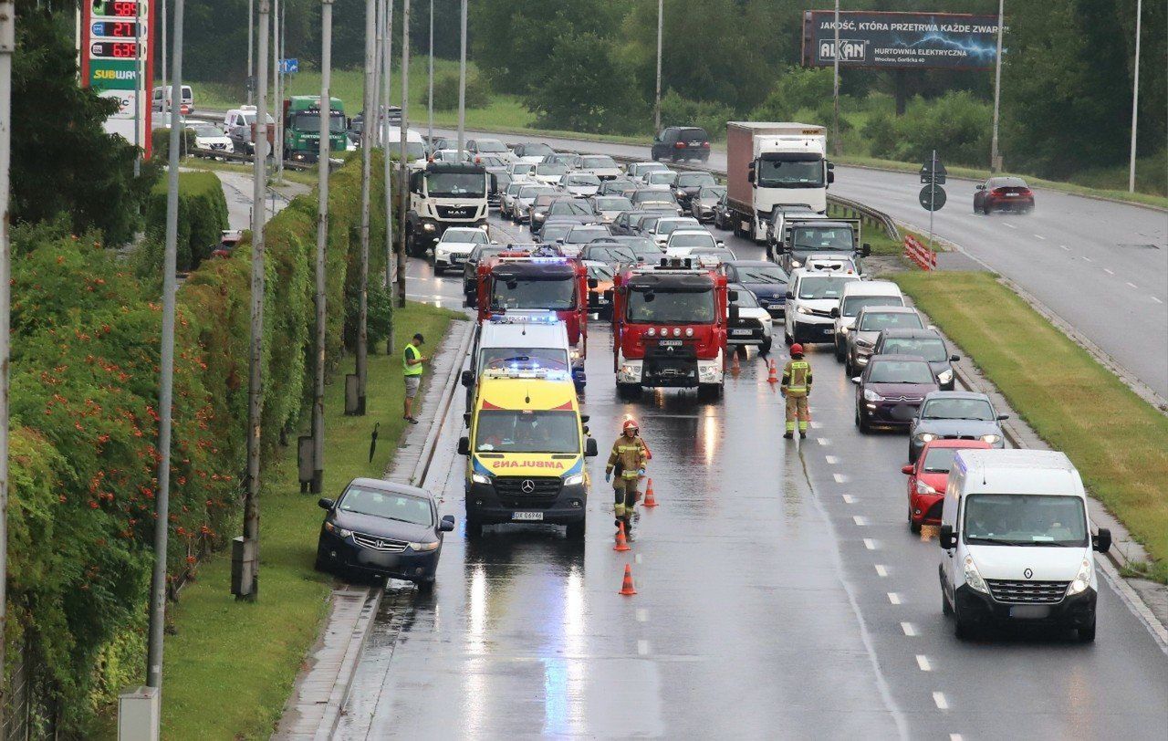 Wypadek na al. Sobieskiego we Wrocławiu