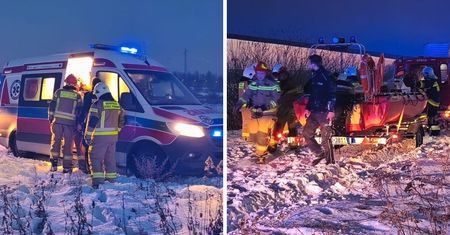 Kobieta weszła z psem na lód. Wpadła do lodowatej wody