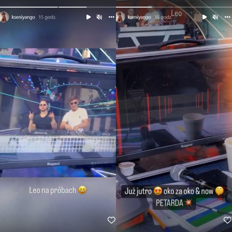 Justyna Steczkowska i Leon Myszkowski podczas prób przed koncertem w Opolu