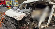 Tarnowskie Góry: Czołowe zderzenie dostawczaka i ciężarówki