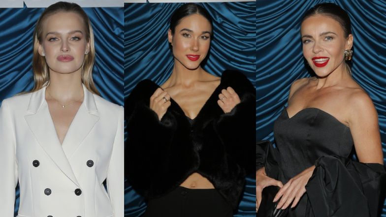 Celebrytki WDZIĘCZĄ SIĘ na imprezie modowej: Ida Nowakowska odsłaniająca pępek, Edyta Herbuś w czerni i Karolina Pisarek cała na biało (ZDJĘCIA)