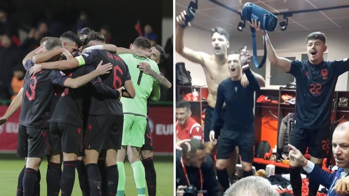 Reprezentanci Albanii po awansie do Euro 2024