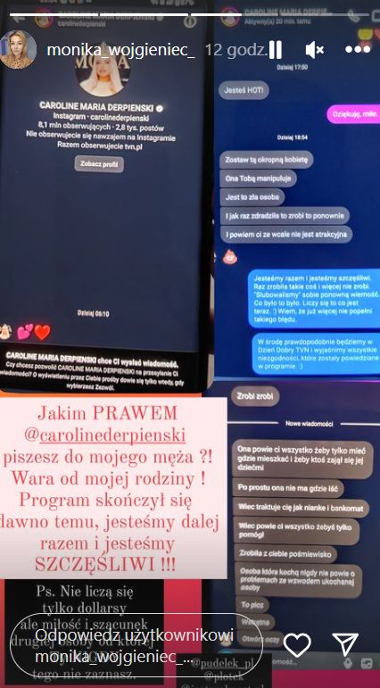Monika Wojgieniec o Caroline Derpienski