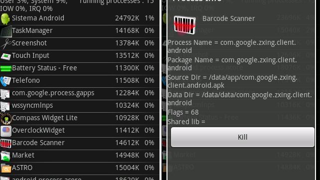 Menedżer procesów dla Androida 1