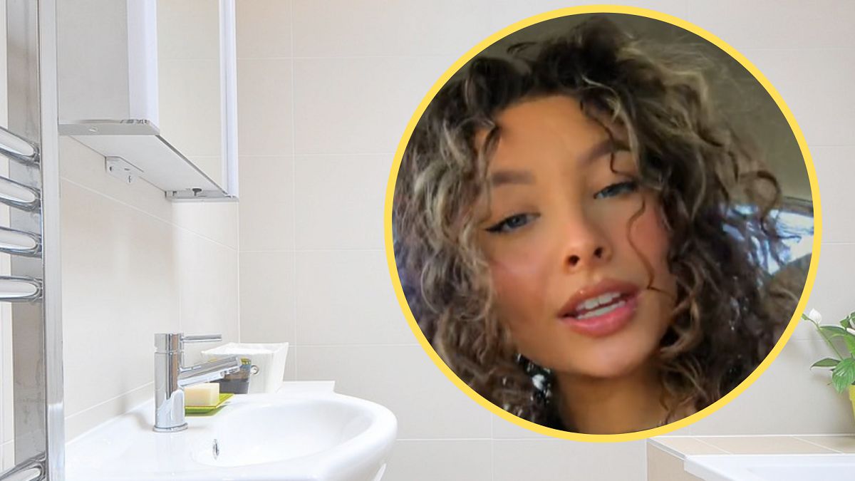 Kobieta nie nosi stanika. 