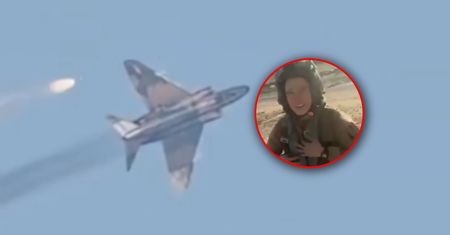 Zdążyła się katapultować. Pilotka z USA nagrana