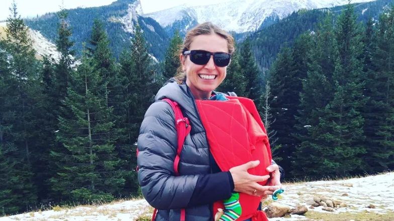 Justyna Kowalczyk z synkiem