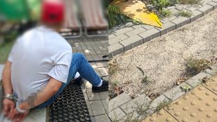 Rozebrał miejski chodnik i zrobił sobie własny. 41-latek ma zarzuty