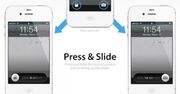 Koncepcyjny lock screen iOS-a Press & Slide
