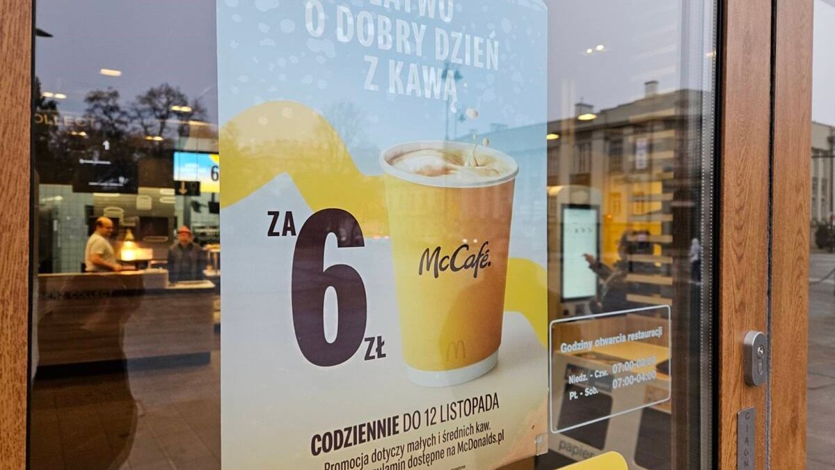 Promocja na kawę za 6 zł w McDonalds