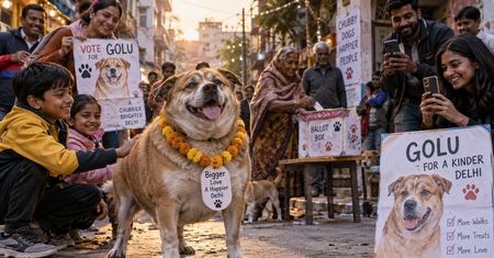 Delhi wybiera "najbardziej puszystego" psa. Internetowy żart zamienił się w wielką miejską kampanię