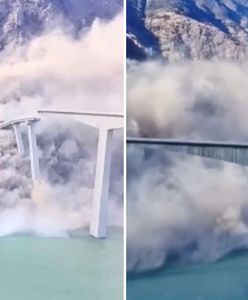 Nowy most runął do rzeki. Nagranie z Chin