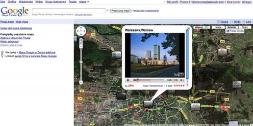 Filmy z YouTube na Mapach Google