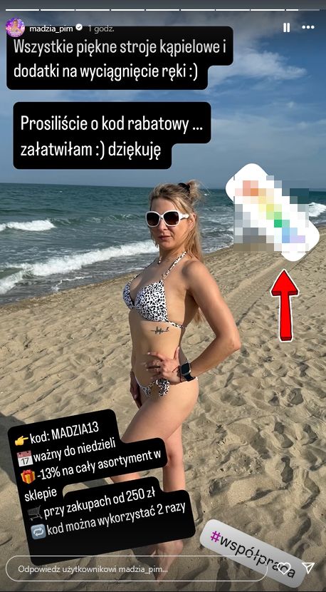 Magdalena Narożna w bikini