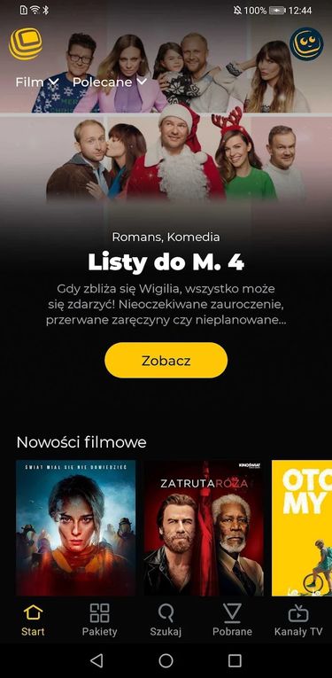 Polsat Box strona powitalna