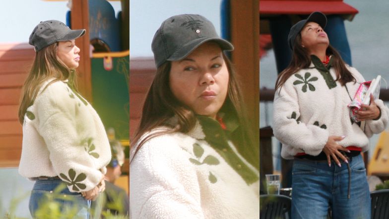 Edyta Górniak spaceruje przed koncertem w Sopocie