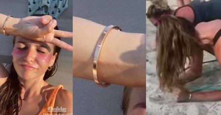 Anna Lewandowska tarza się w piachu z bransoletką za 50 TYSIĘCY ZŁOTYCH! (ZDJĘCIA)