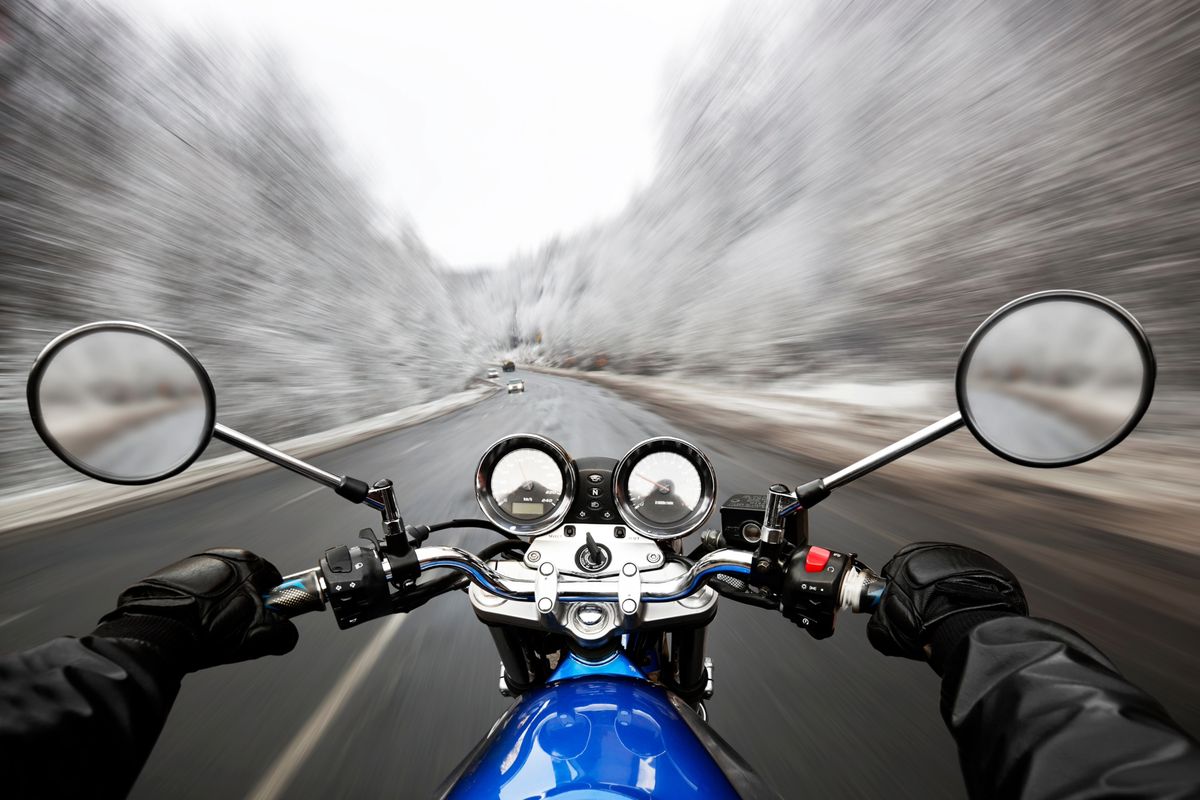 Zimowa podróż motocyklem jest możliwa