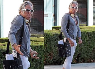 Mickey Rourke w BARDZO obcisłych legginsach... (ZDJĘCIA)