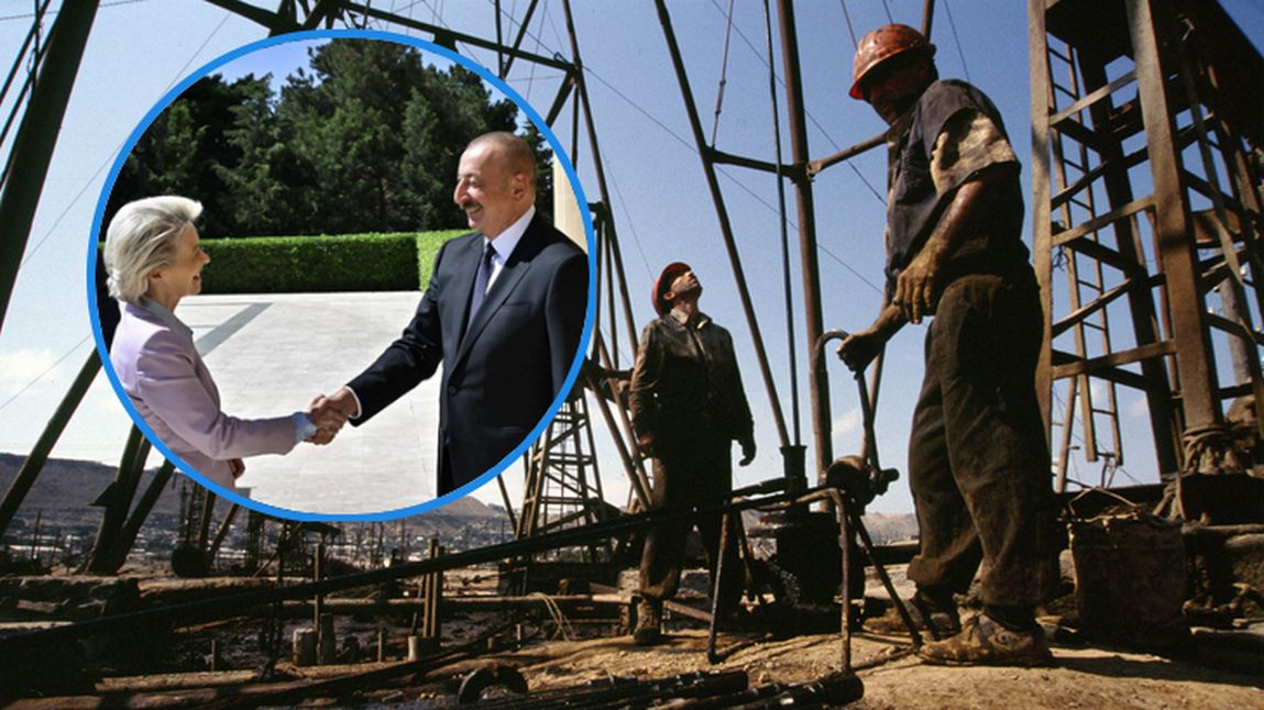 Ilham Alijew oraz Ursula von der Leyen