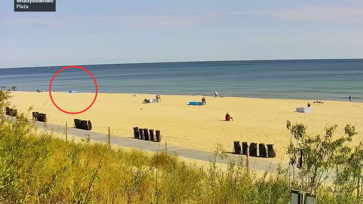 Ujęcie z plaży we Władysławowie.