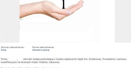 Dyskryminacja w ofercie pracy. Musisz mieć azjatyckie rysy twarzy