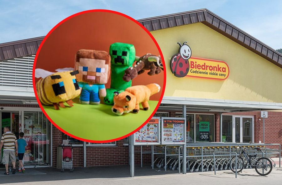 Maskotki Minecraft w Biedronce